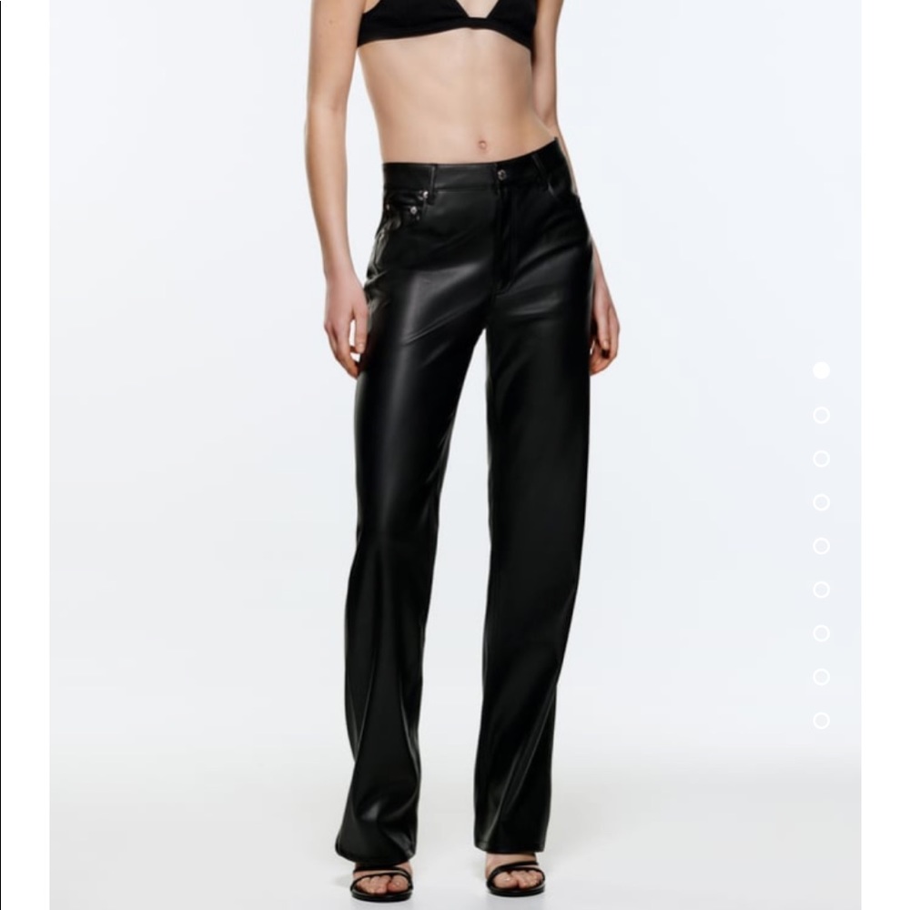 Zara Faux The 90’s Leather Pant, Brand New w/ Tag - Picture 5 of 5